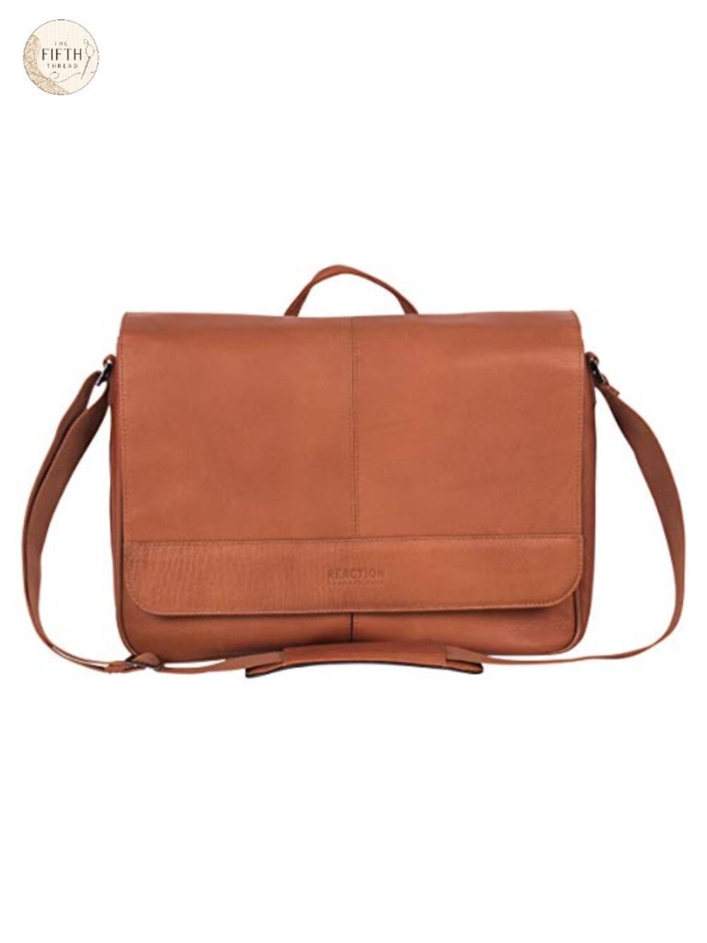 Full-Grain Colombian Leather Slim Messenger Bag for Laptop Tablet with